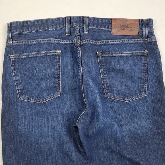 Johnston & Murphy Jeans Blue Dark Wash Mens 38X30 Denim Stretch Regular Casual - Picture 11 of 11